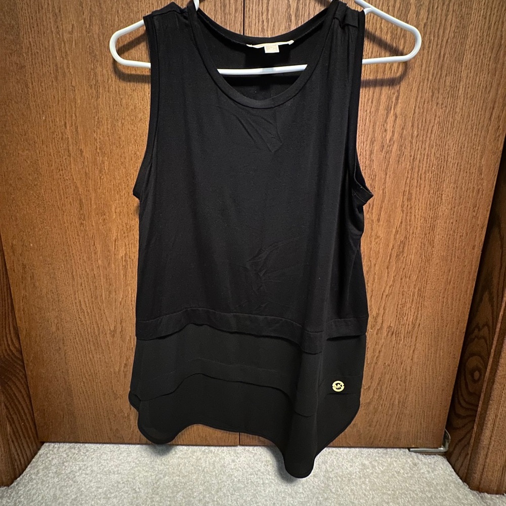Michael kors black sleeveless blouse, size medium